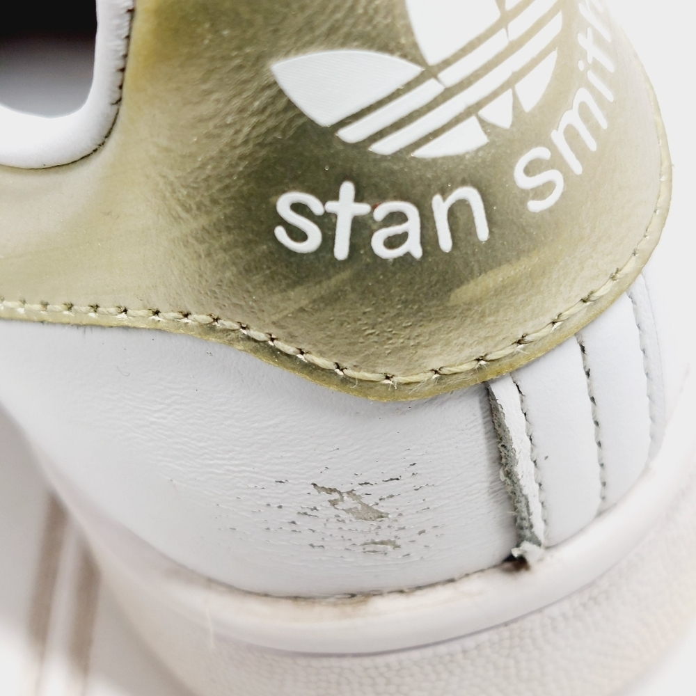 adidas Stan Smith Women's White Leather Athletic Shoe D979 - Picture 12 of 13